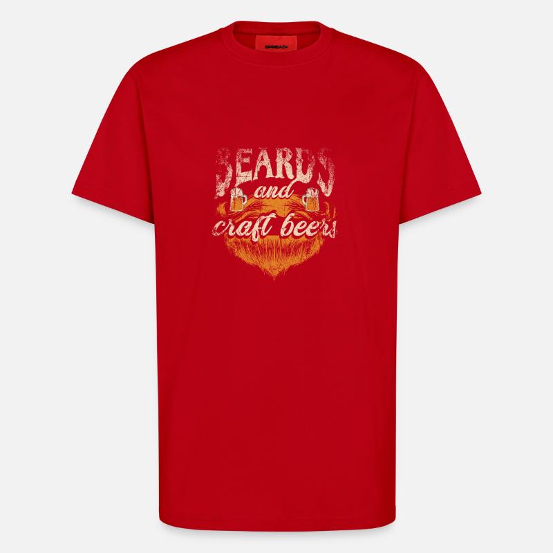 Craft Beer Beard - T-Shirt - made by SPREAD - red