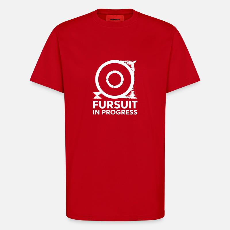 Fursuit en cours – Bientôt terminé ! - T-shirt bio décontracté fabriqué en UE - rouge