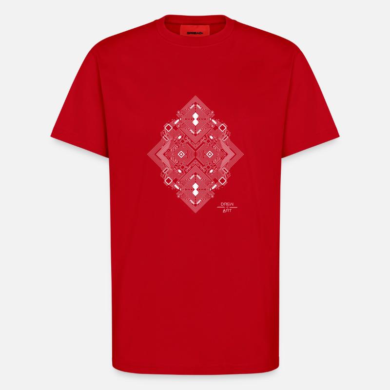 PRINTED CIRCUIT 1 weiß - T-Shirt - made by SPREAD - Rot