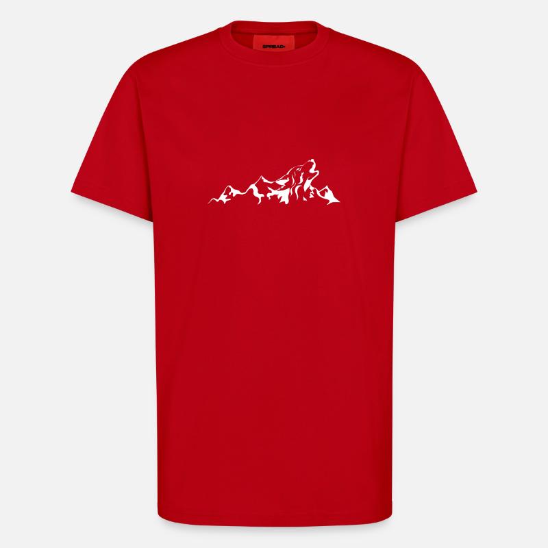 Berg Wolf - T-Shirt - made by SPREAD - Rot