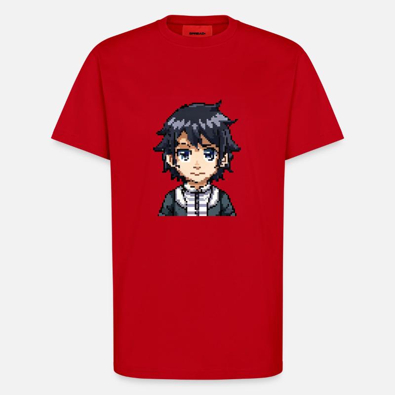Anime Figur in 8-Bit - T-Shirt - made by SPREAD - Rot