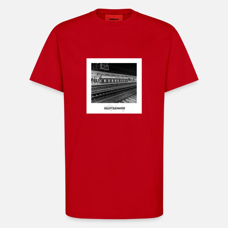 Wolfsburg Hauptbahnhof - T-Shirt - made by SPREAD - Rot