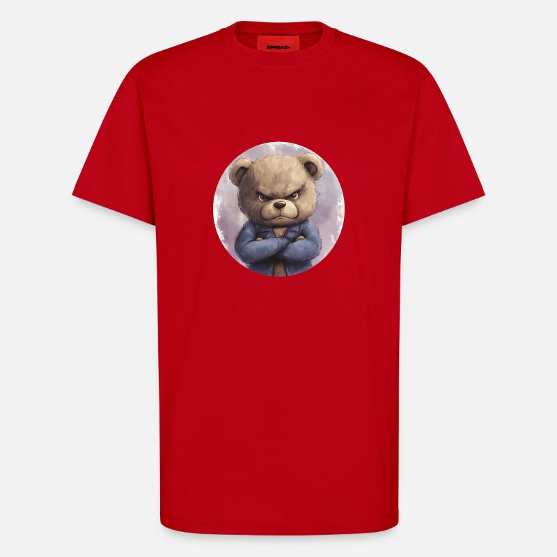 Ober-Teddy: Courageous and determined - T-Shirt - made by SPREAD - red