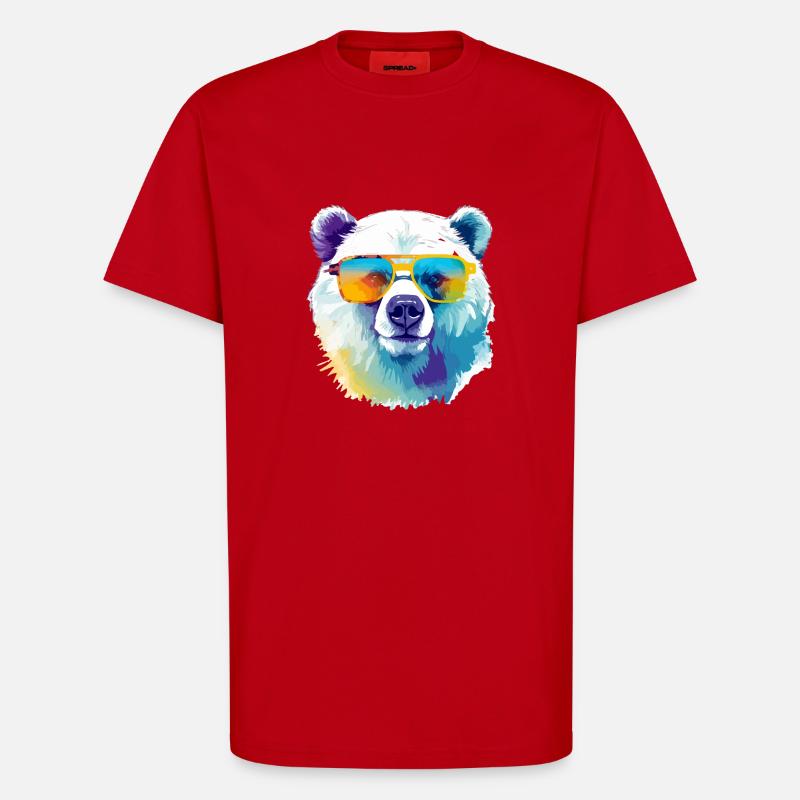 Bruce the polar bear - T-Shirt - made by SPREAD - red
