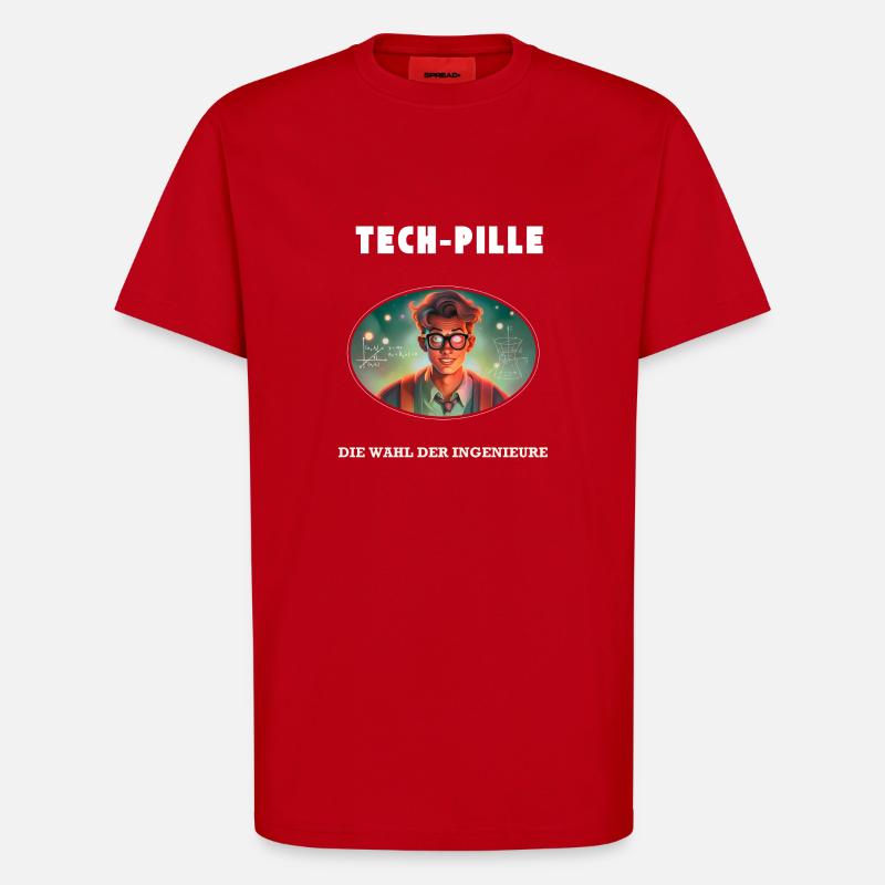 Tech Pill: Engineers' Choice - T-Shirt - made by SPREAD - red
