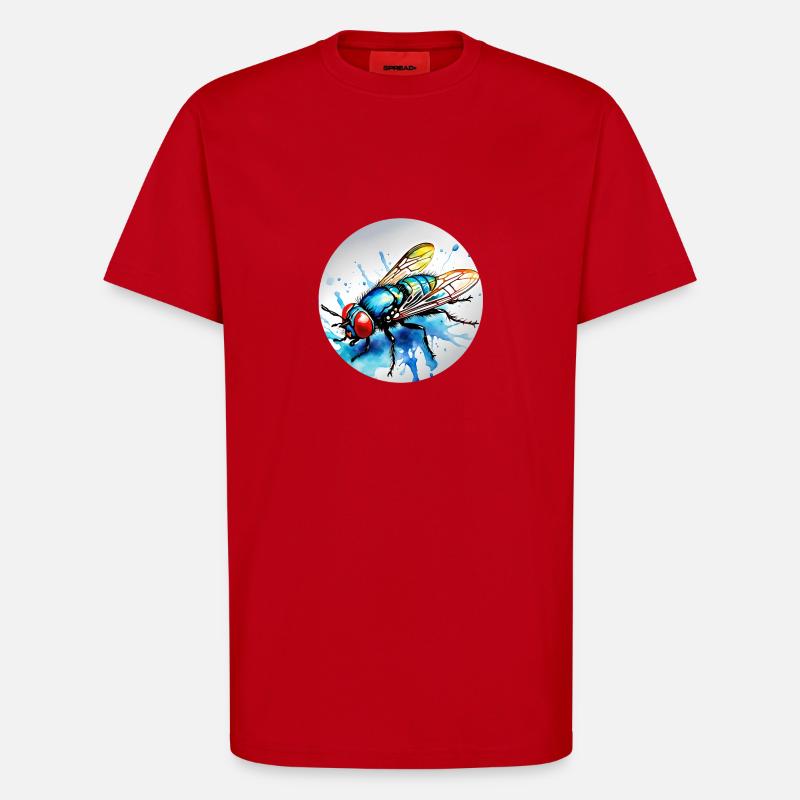 Fliege rund - T-Shirt - made by SPREAD - Rot