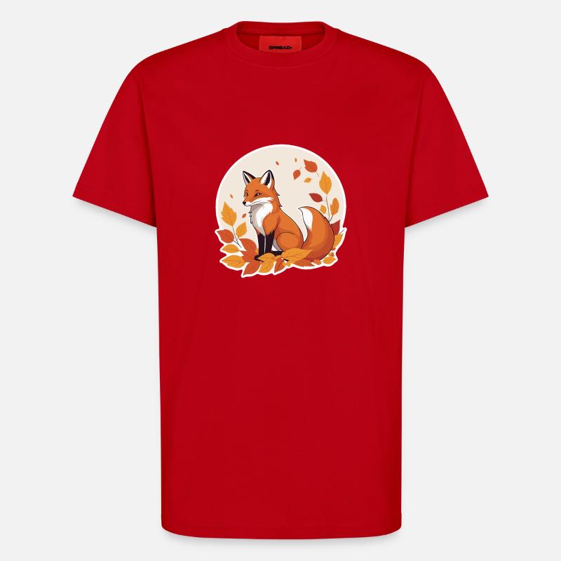 Fuchs im Herbst #1 - T-Shirt - made by SPREAD - Rot