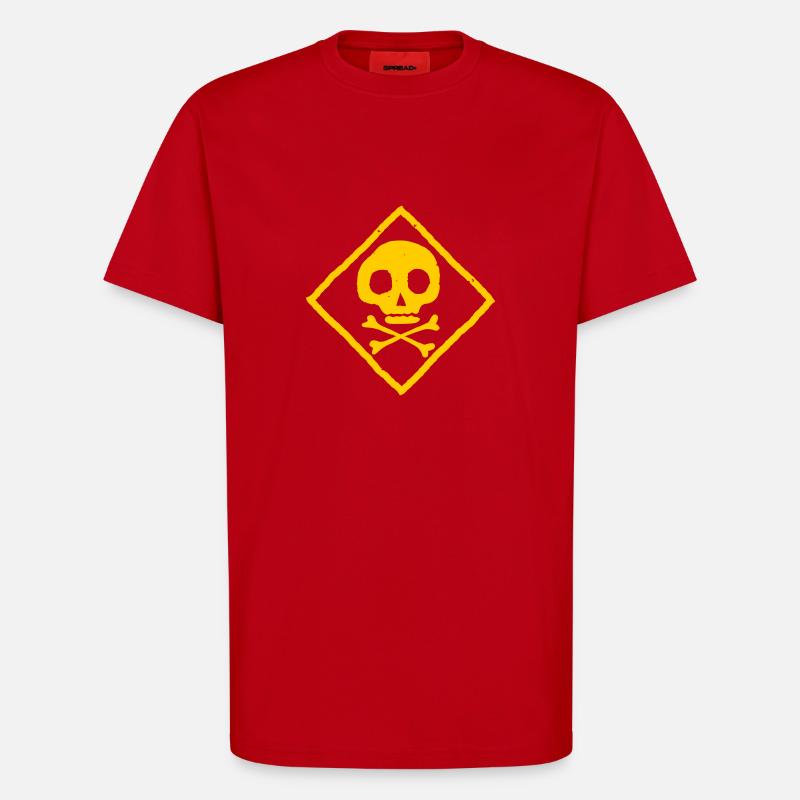 Schädel und Knochen - T-Shirt - made by SPREAD - Rot