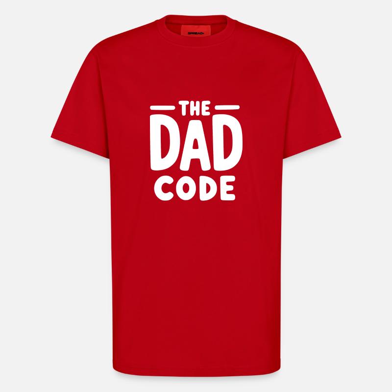 Le code du papa - T-shirt bio décontracté fabriqué en UE - rouge