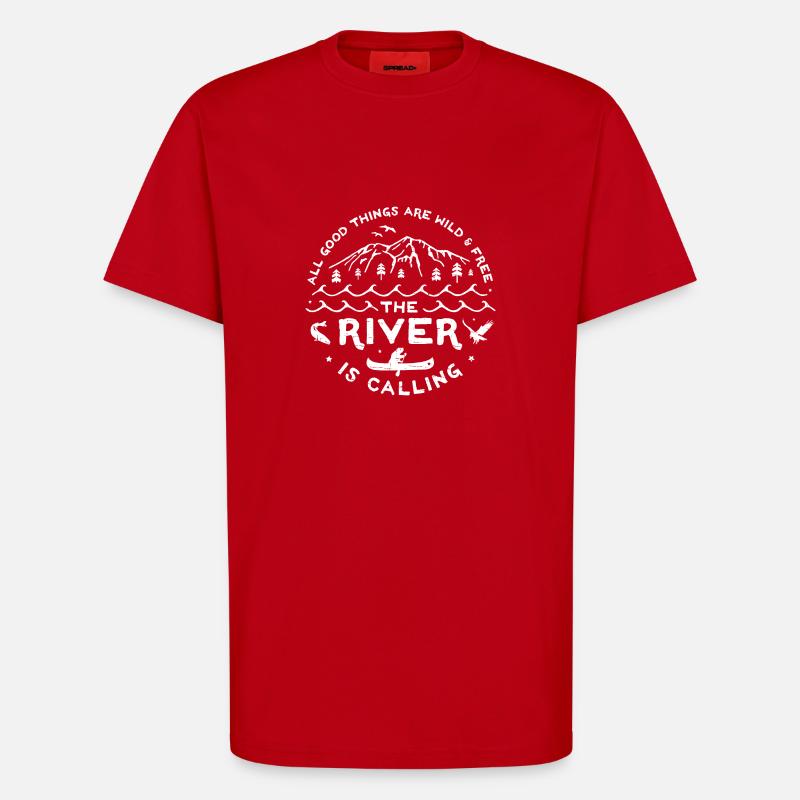 River is Calling w - T-Shirt - made by SPREAD - Rot