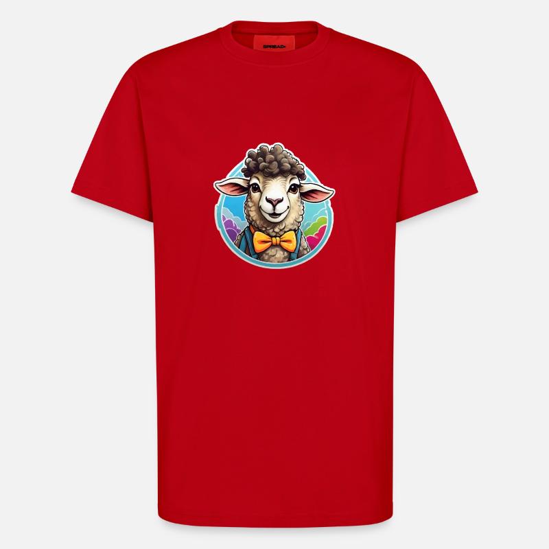 Lustiges Schaf Comic - T-Shirt - made by SPREAD - Rot