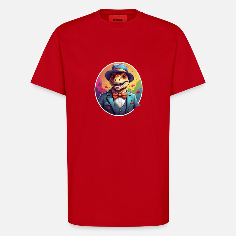 Funny Dino Comic - T-Shirt - made by SPREAD - red