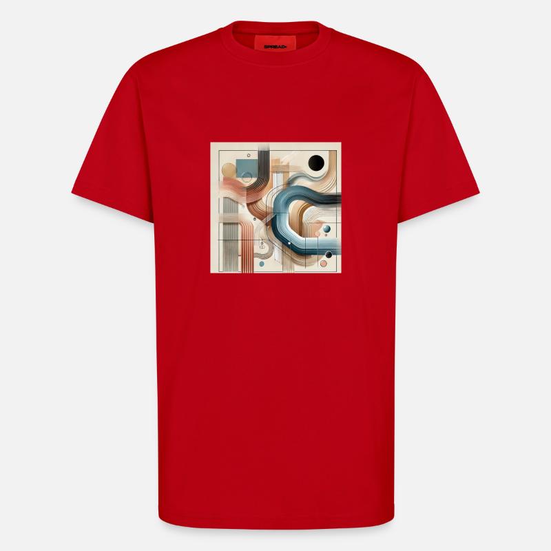 Moderne Eleganz - Abstraktes Gemälde - T-Shirt - made by SPREAD - Rot