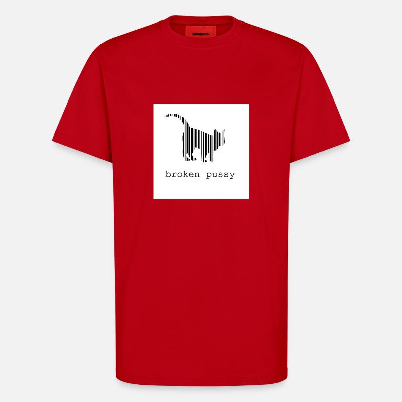 Broken Katze - T-Shirt - made by SPREAD - Rot