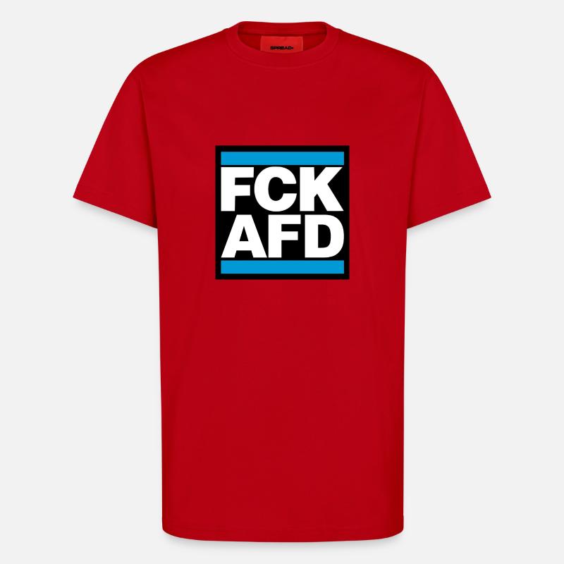 FCK AFD blue capitals - T-Shirt - made by SPREAD - Rot