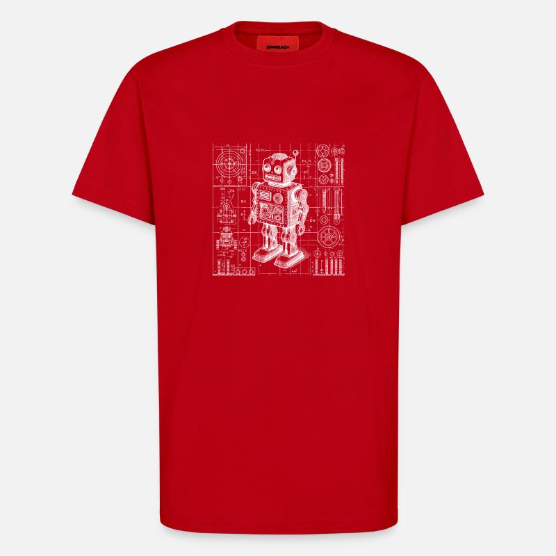 Roboter - T-Shirt - made by SPREAD - Rot