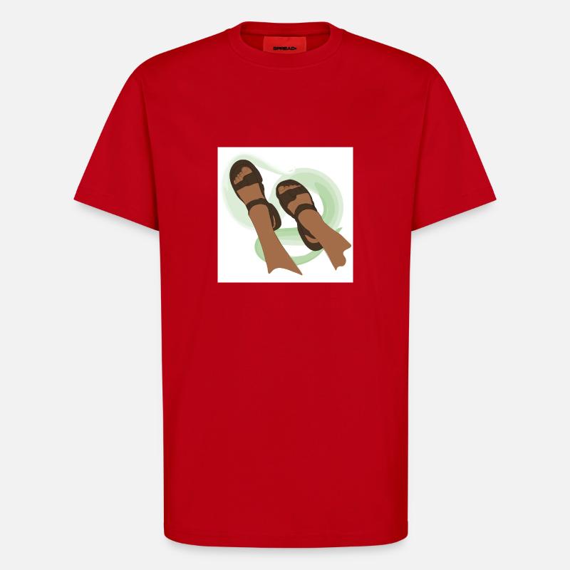 Sandalen - T-Shirt - made by SPREAD - Rot