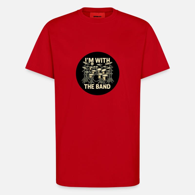 Drums Drummer Schlagzeug - T-Shirt - made by SPREAD - Rot