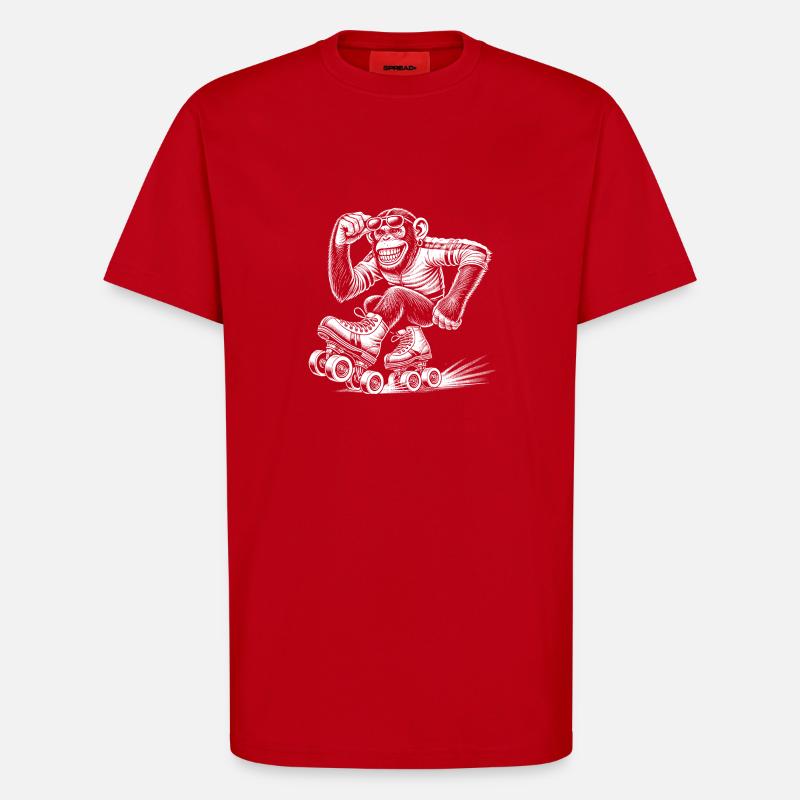 Rollschuhe - T-Shirt - made by SPREAD - Rot