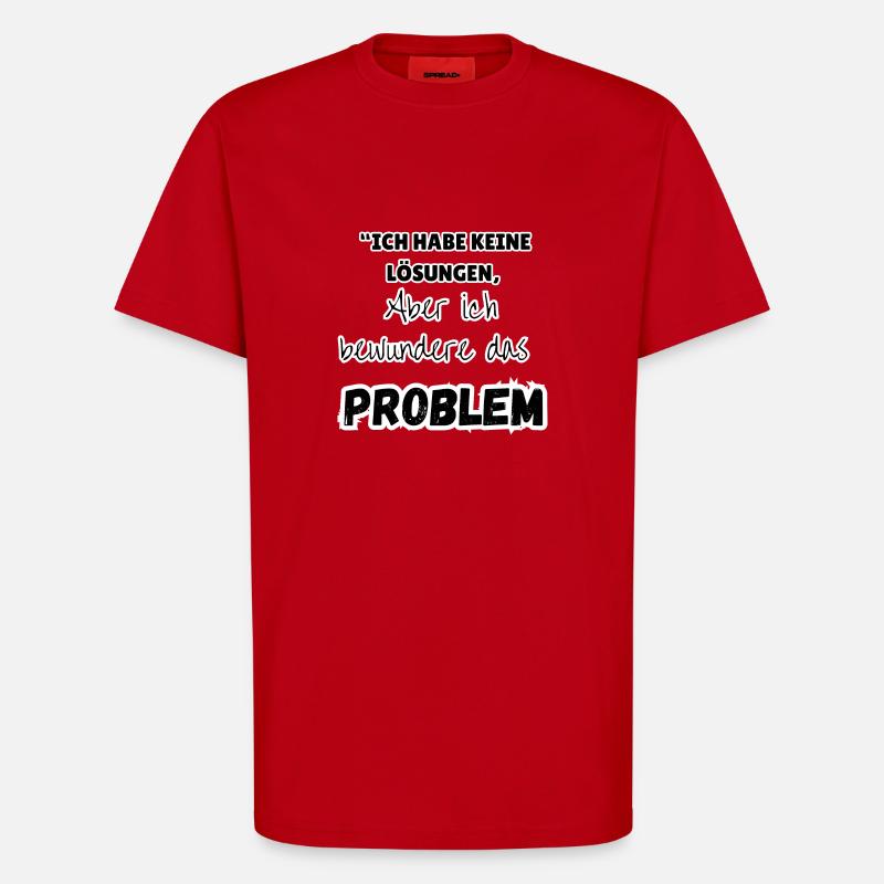 « Solution au problème » - T-shirt bio décontracté fabriqué en UE - rouge