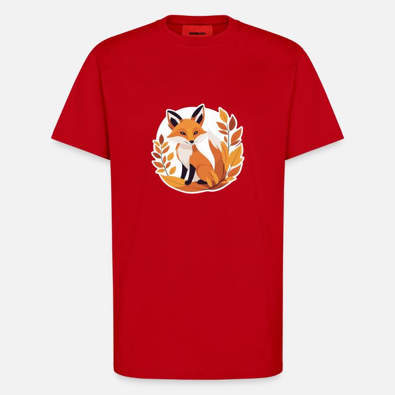 Fuchs im Herbst #6 - T-Shirt - made by SPREAD - Rot