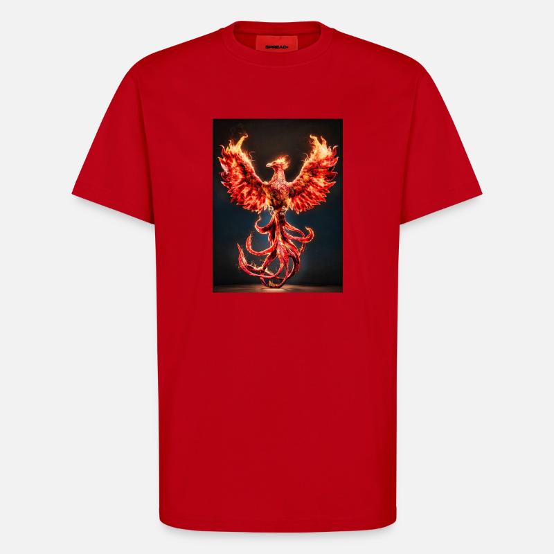 Phoenix Firecrest Burst - T-Shirt - made by SPREAD - red