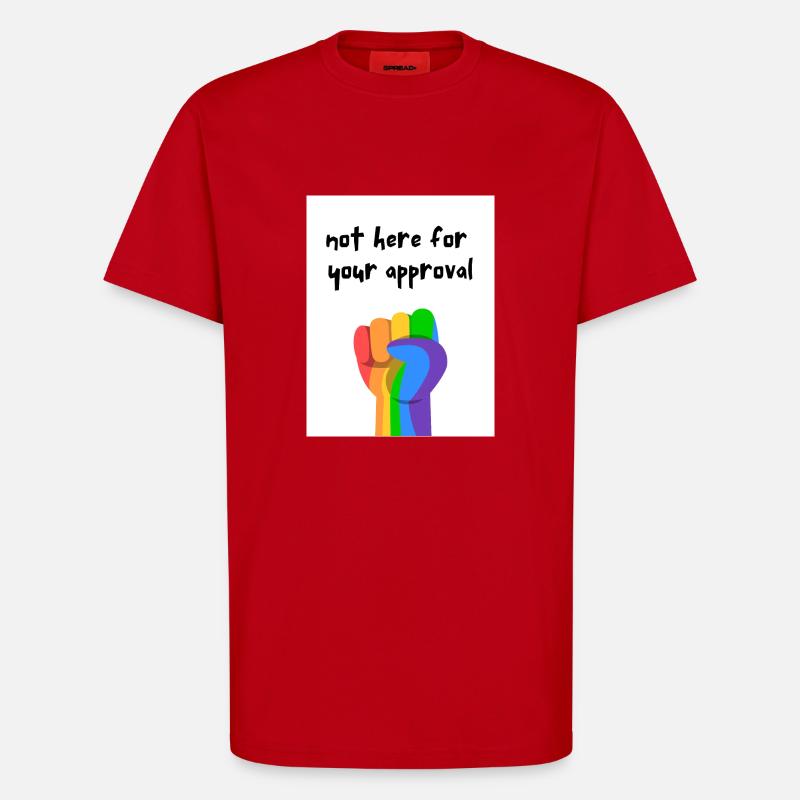 Regenbogen-Stolz-Faust - T-Shirt - made by SPREAD - Rot