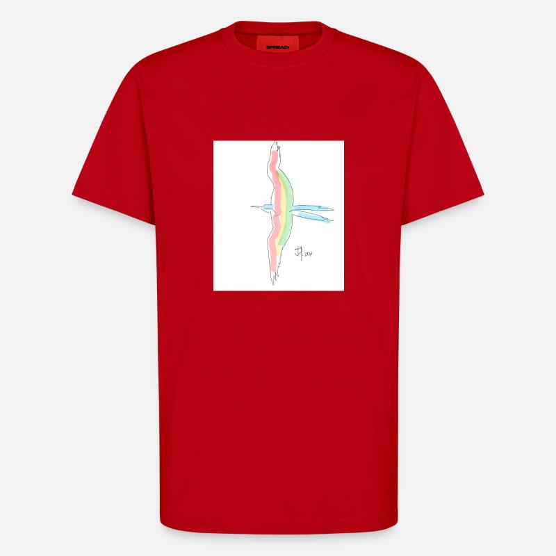 Frégate Magnifizens - T-shirt bio décontracté fabriqué en UE - rouge
