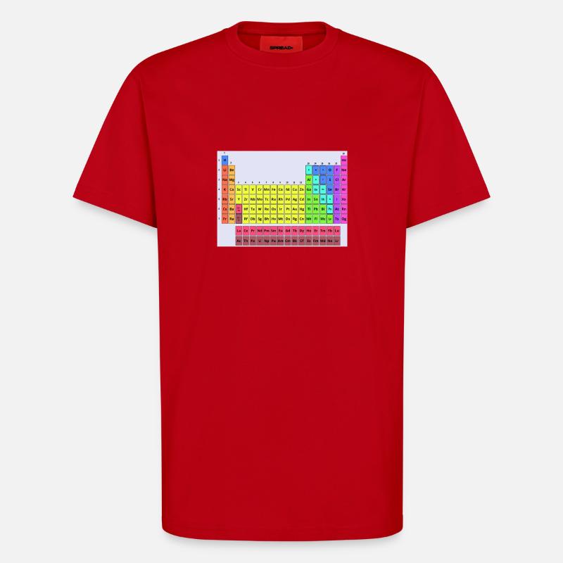 Periodic table - T-Shirt - made by SPREAD - red