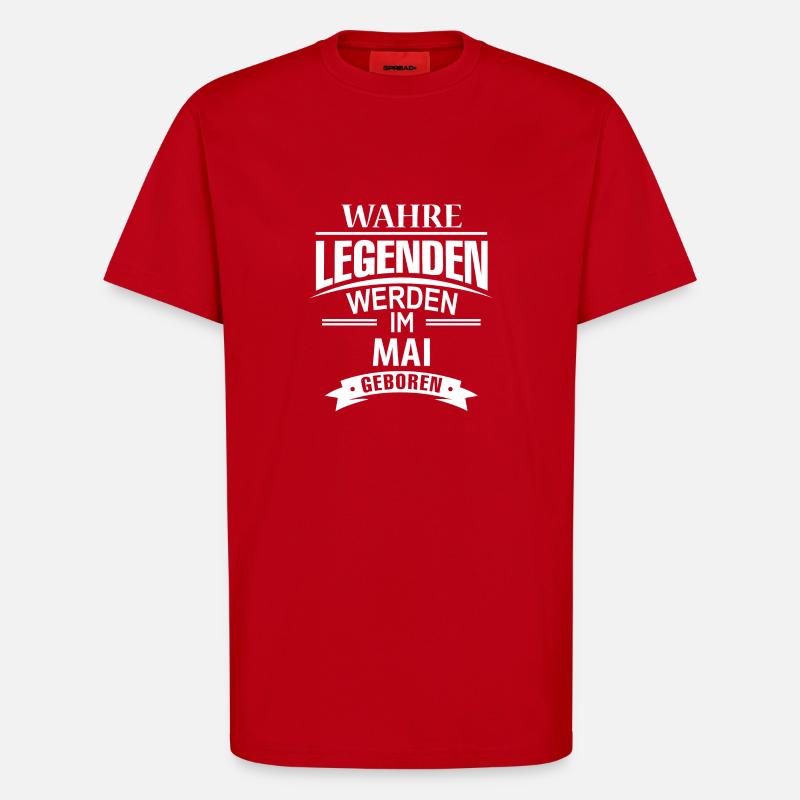 Wahre Legenden Mai - T-Shirt - made by SPREAD - Rot