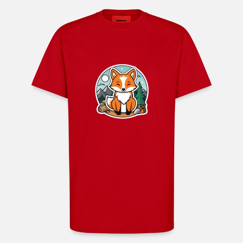 Fox camping - T-Shirt - made by SPREAD - red