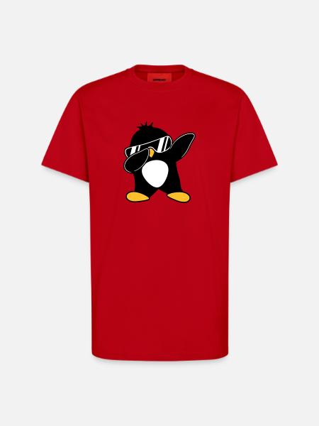 Dabbing Pinguin - T-Shirt - made by SPREAD - Rot