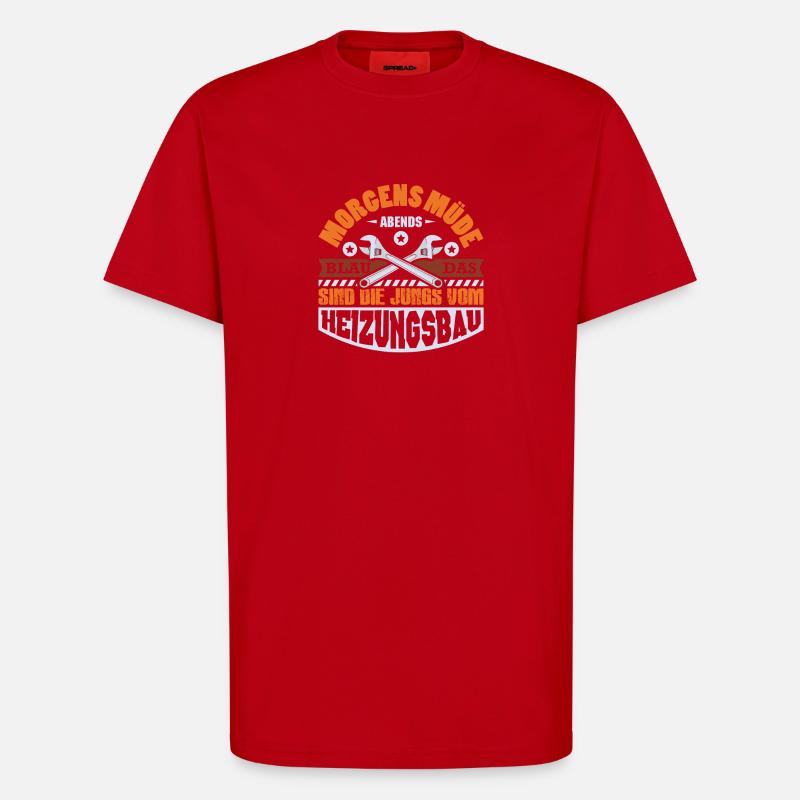 Heating Engineer Heating Construction Plumber Plumber - T-Shirt - made by SPREAD - red