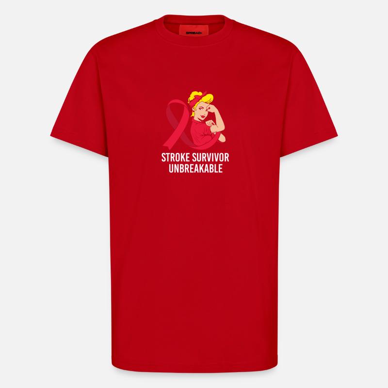 Schlaganfall Hirnschlag - T-Shirt - made by SPREAD - Rot