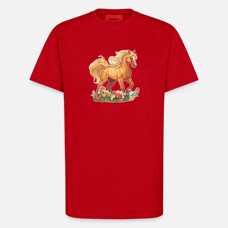 Pferd - T-Shirt - made by SPREAD - Rot