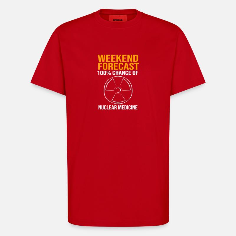 Nuklear Nuklearmedizin Atom Radiologie - T-Shirt - made by SPREAD - Rot