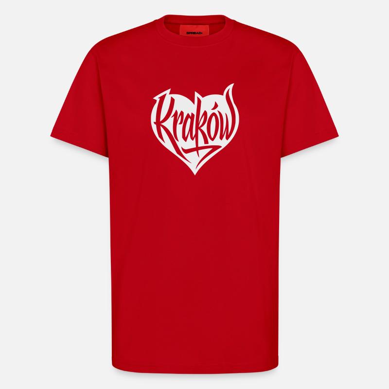 Krakau, Krakow Herz Graffiti - T-Shirt - made by SPREAD - Rot