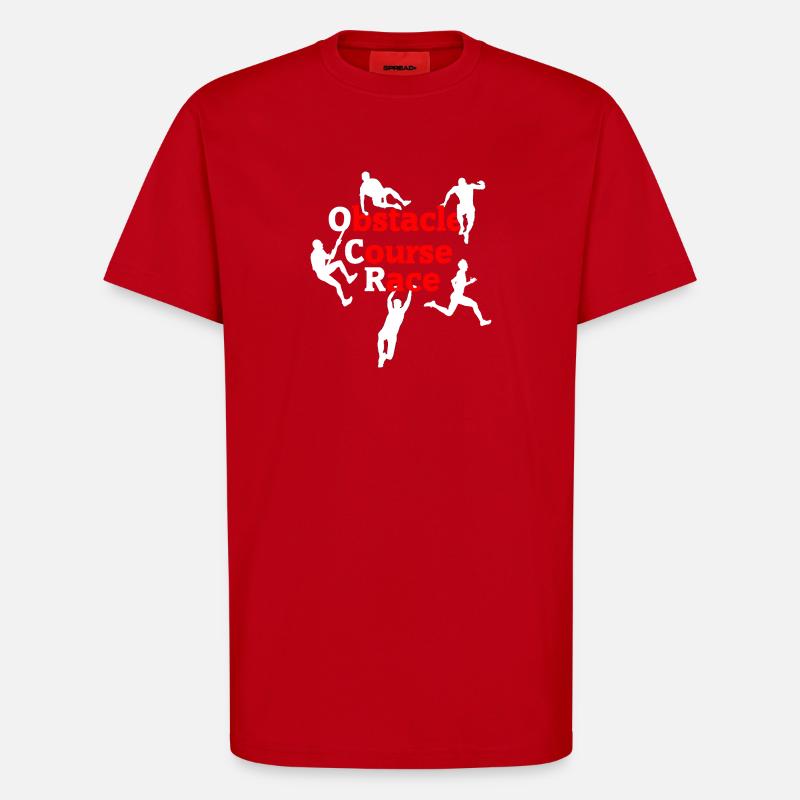 OCR Chaos – Conception d’actions d’obstacles - T-shirt bio décontracté fabriqué en UE - rouge