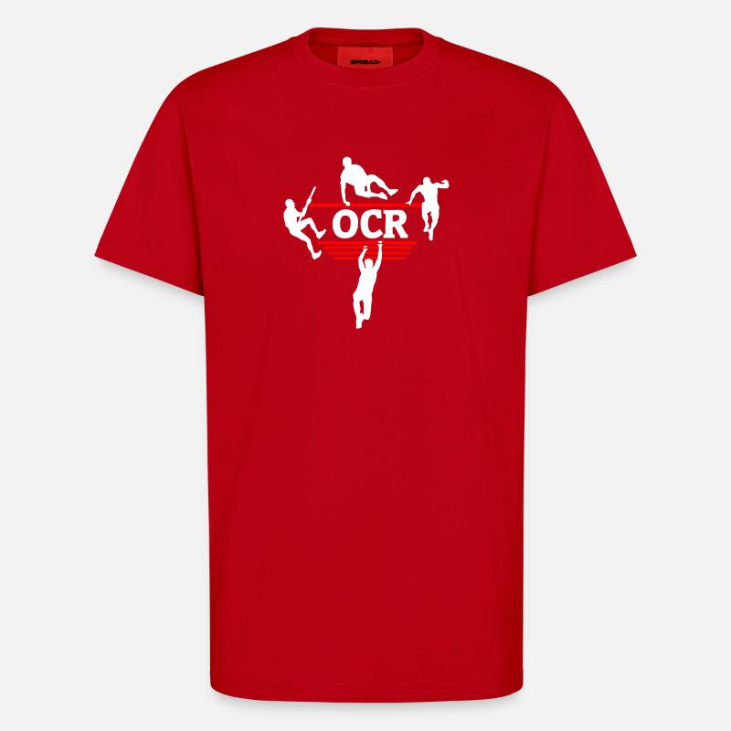 OCR Minimal – Sauberes Hindernisdesign - T-Shirt - made by SPREAD - Rot