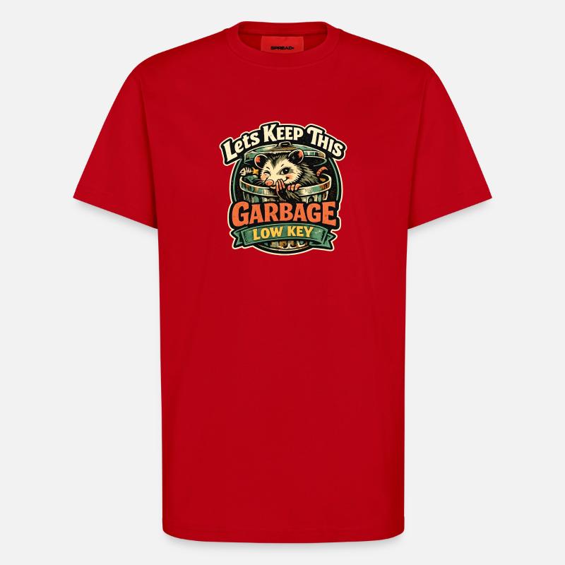 Garbage Low Key Waschbär - T-Shirt - made by SPREAD - Rot