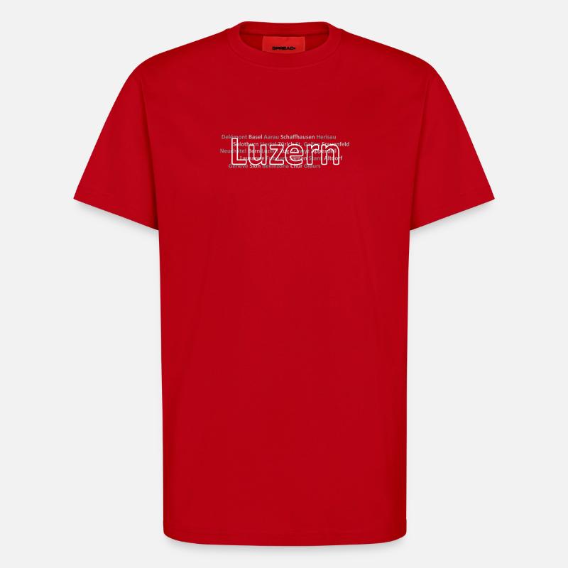 Schweizer Städte Luzern - T-Shirt - made by SPREAD - Rot