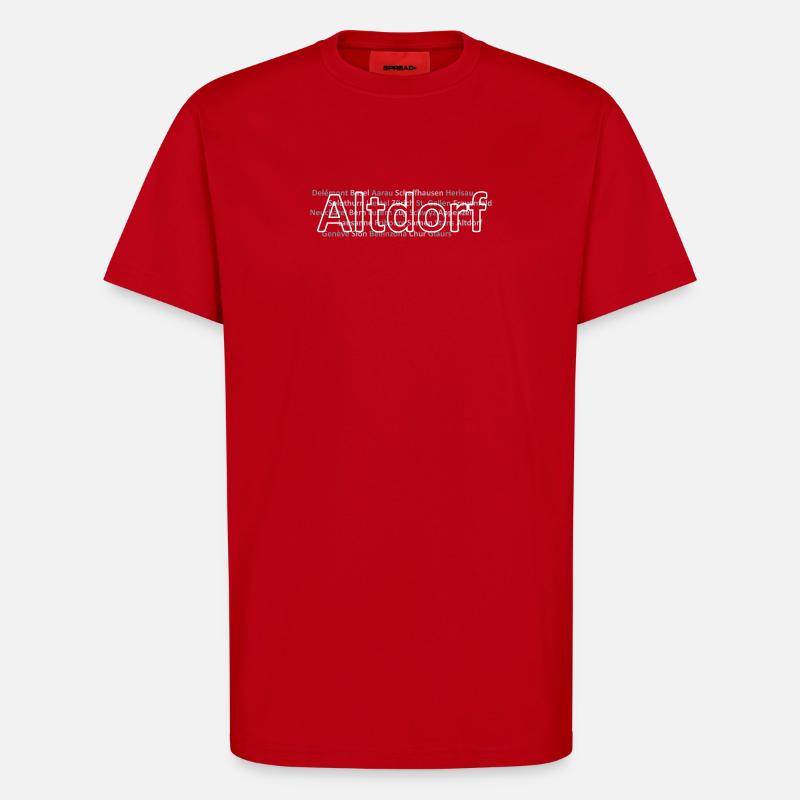 Schweizer Städte Altdorf - T-Shirt - made by SPREAD - Rot