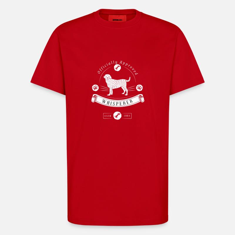 Hunde Flüsterer Desing - T-Shirt - made by SPREAD - Rot