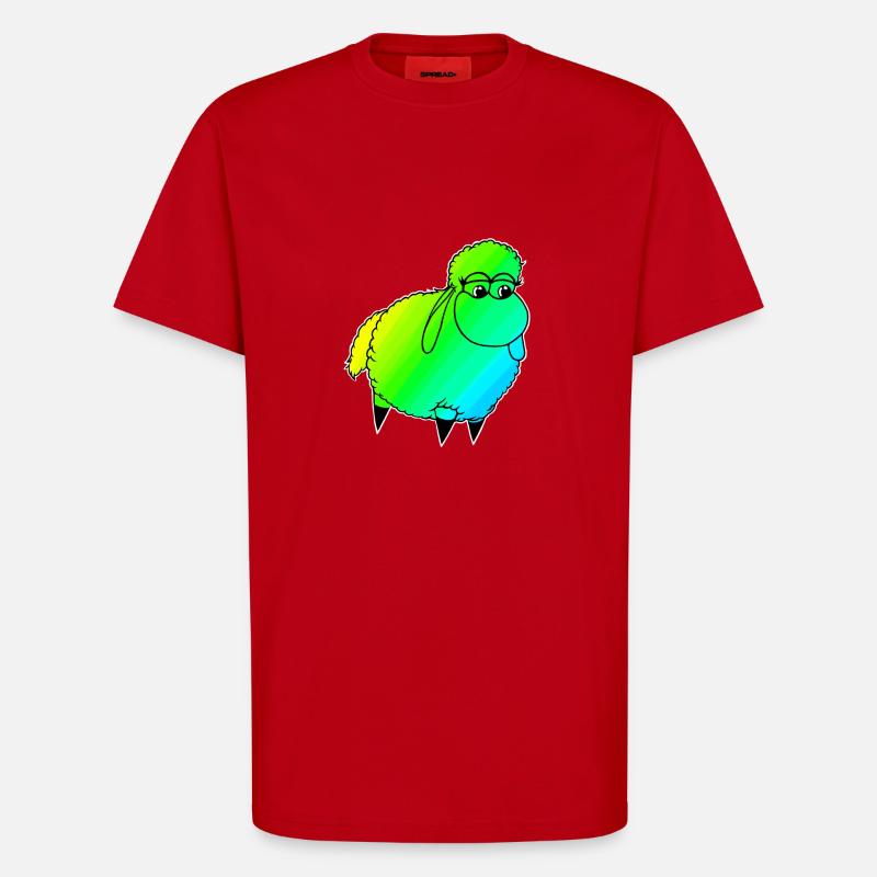 Wolly Sheeeepling Retro wave - T-Shirt - made by SPREAD - Rot