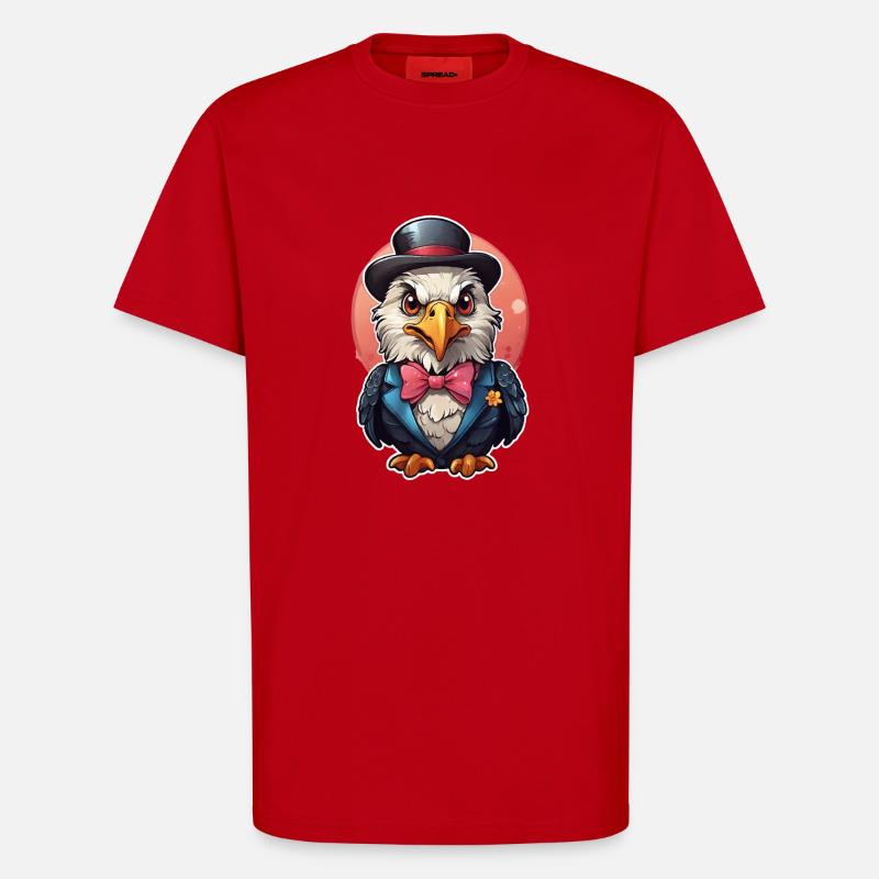 Funny Eagle Comic - T-Shirt - made by SPREAD - red