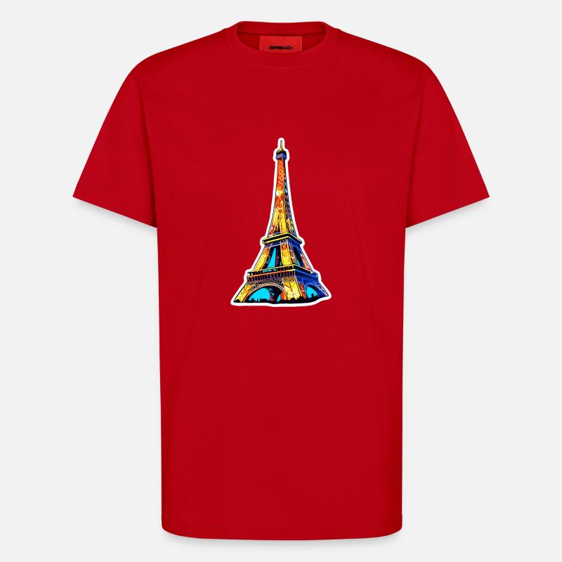 Eiffelturm #20 - T-Shirt - made by SPREAD - Rot