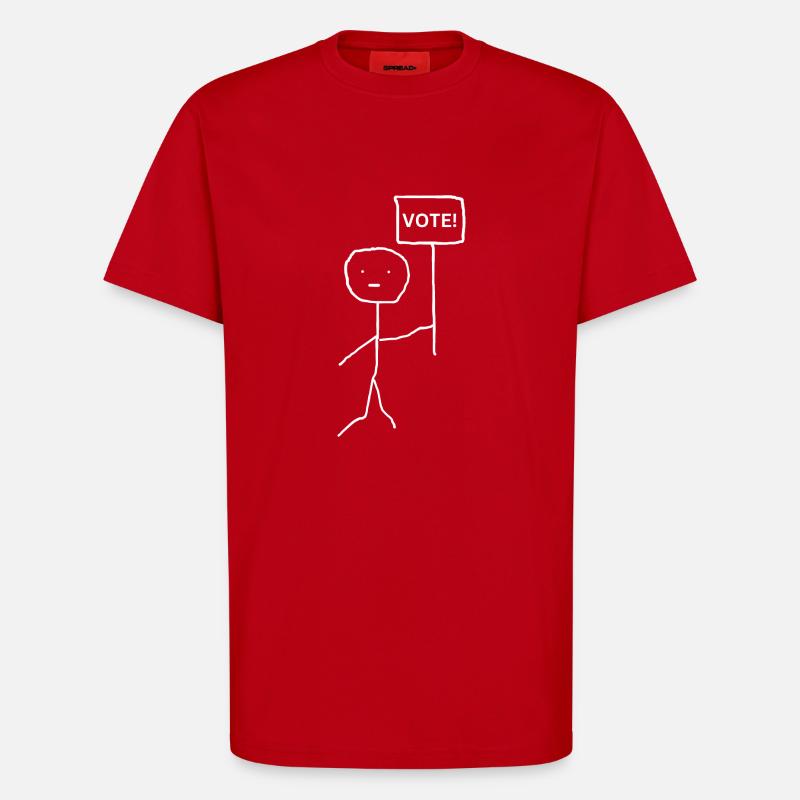 wählen - Englisch - T-Shirt - made by SPREAD - Rot