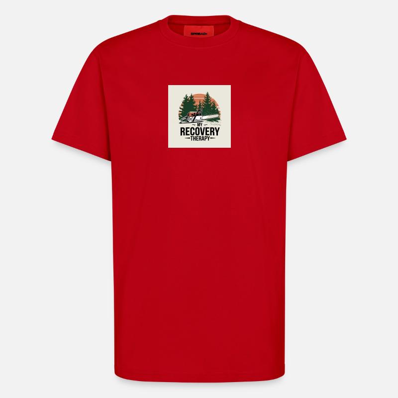 My Recovery Therapy Forest - T-Shirt - made by SPREAD - red