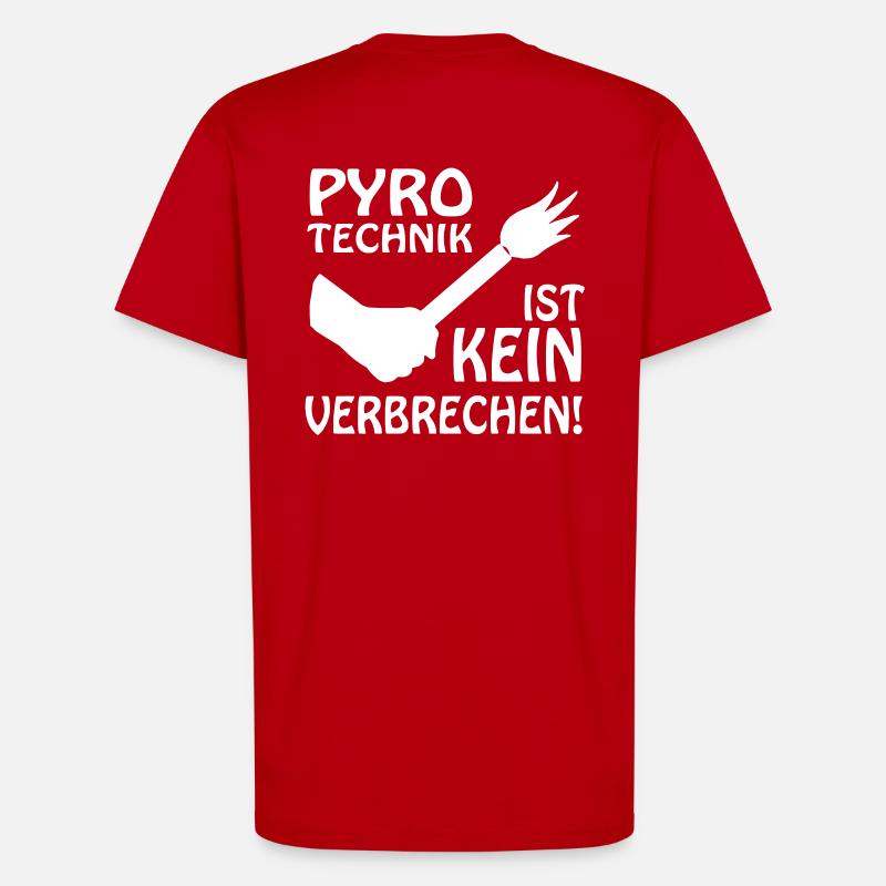PYRO-TECHNIK IST KEIN VERBRECHEN - T-Shirt - made by SPREAD - Rot