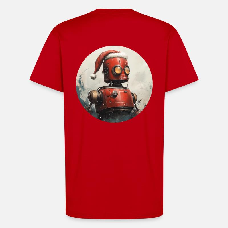 Roboter Weihnachtsmann - T-Shirt - made by SPREAD - Rot